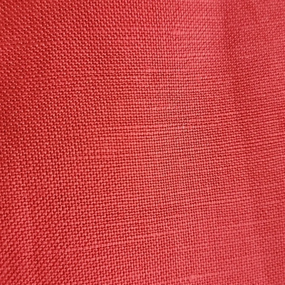 Plaza South-Linen/ Rayon coral,collared v neck, short sleeved top 12P NWT.